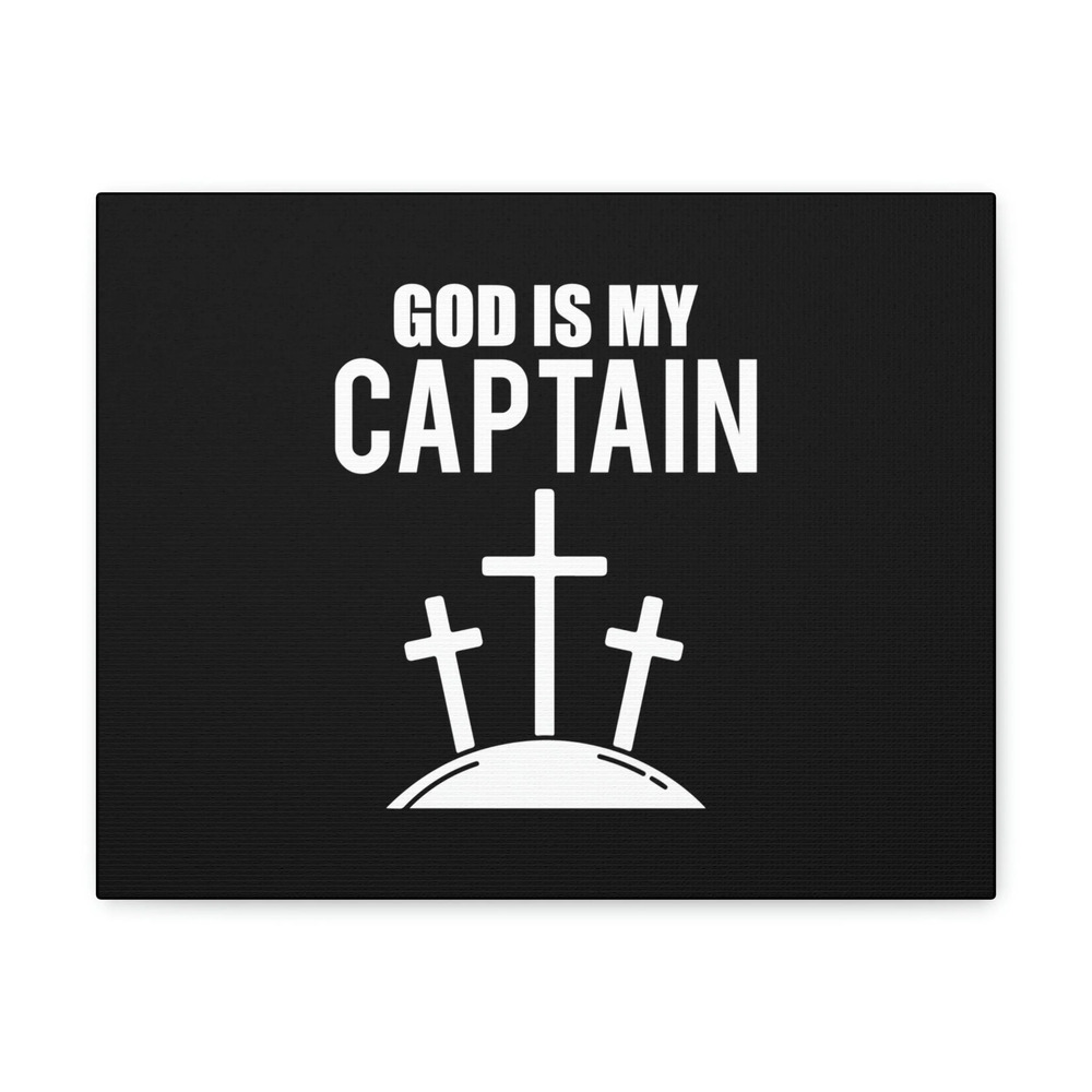 Scripture Walls God Is My Captain Hebrews 12:2 Three Cross Christian Wall Art